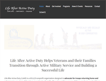 Tablet Screenshot of lifeafteractiveduty.org